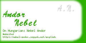 andor nebel business card